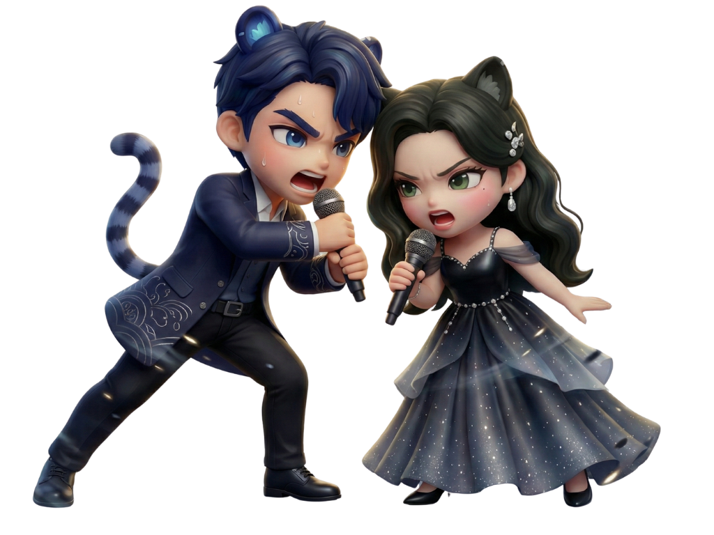 K-Saju mascot characters — click to get your fortune